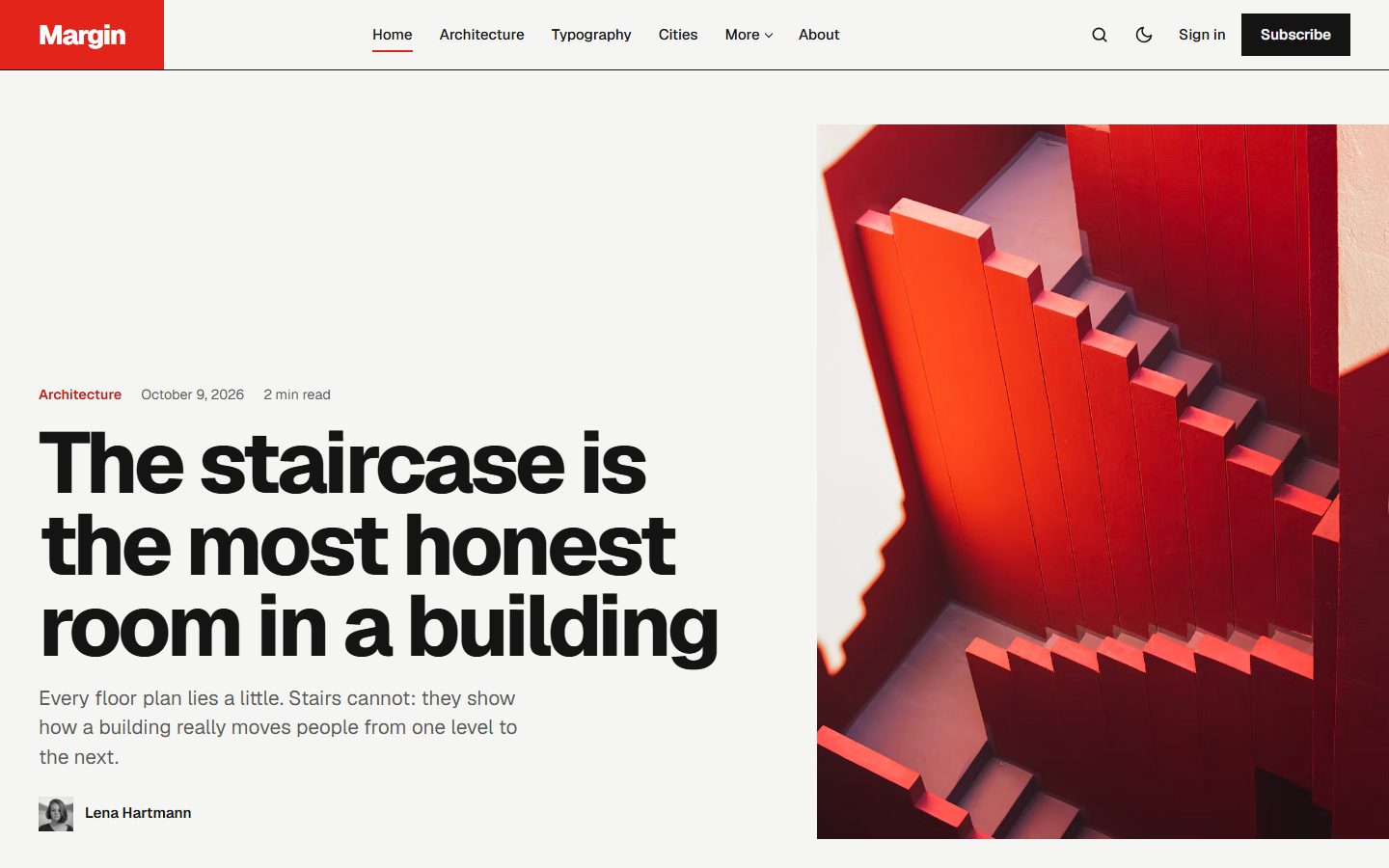 Kontur homepage with the lead story