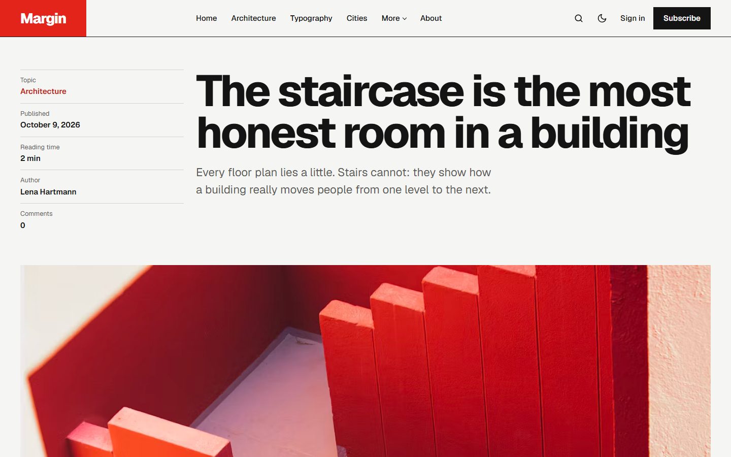 An article page in Kontur