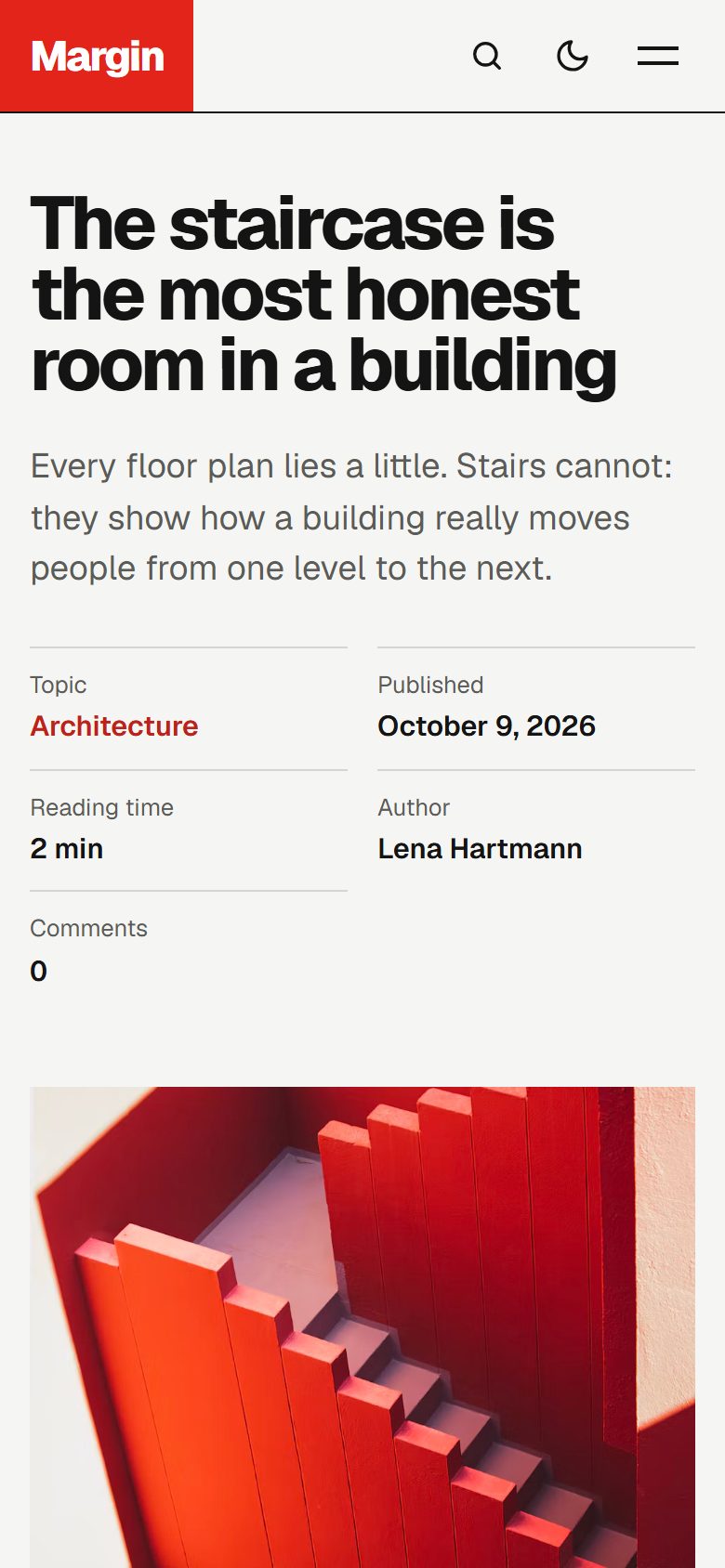 Article on a phone