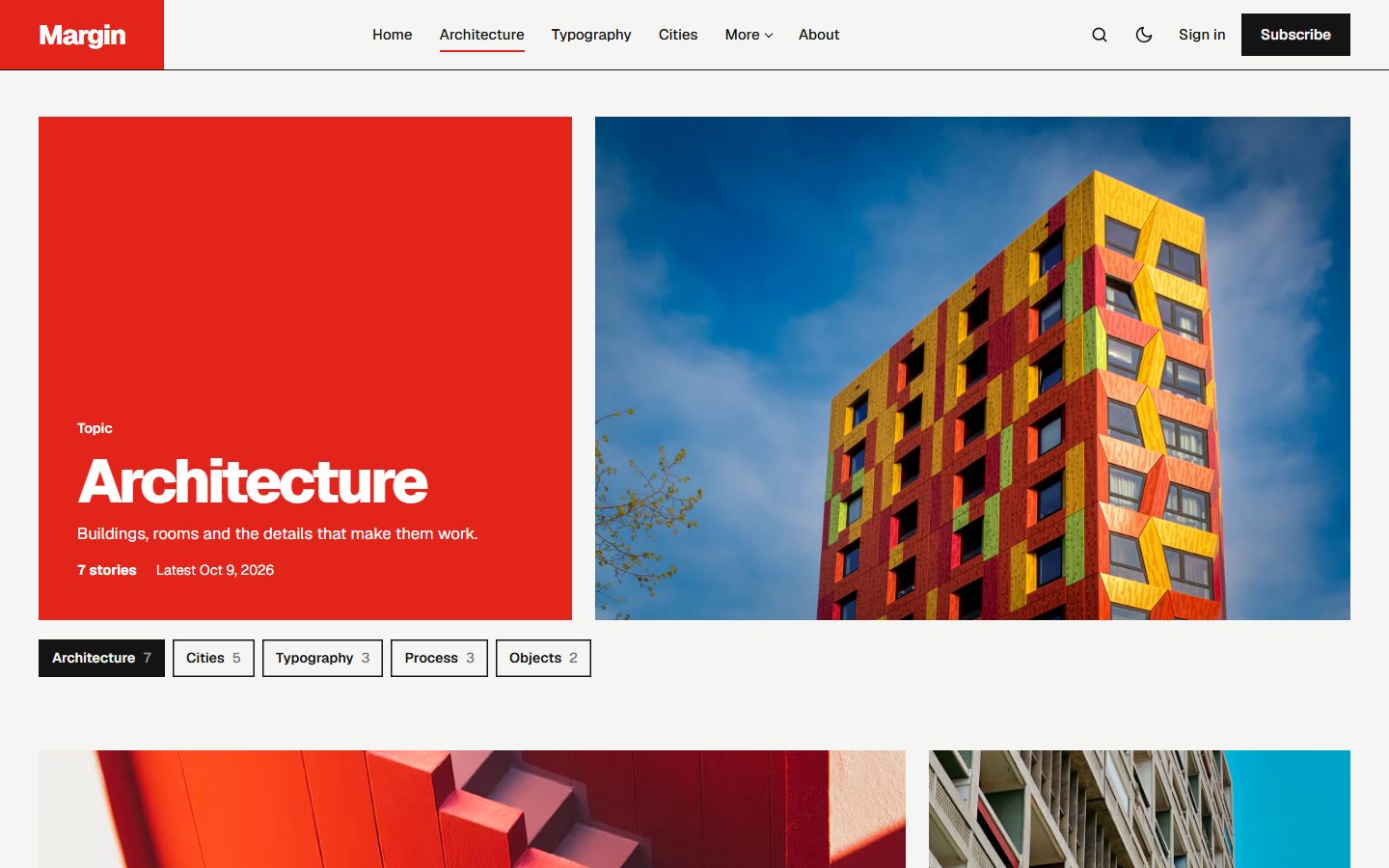 A tag page with its colour cover